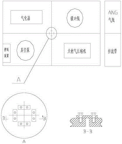 Portable adsorption type natural gas recovery device and method