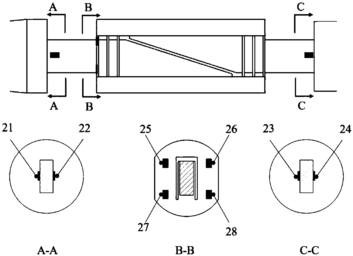 Output signal combination method for three-component optical fiber balance