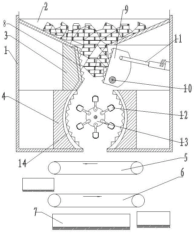 Multi-stage smashing crusher with screening function