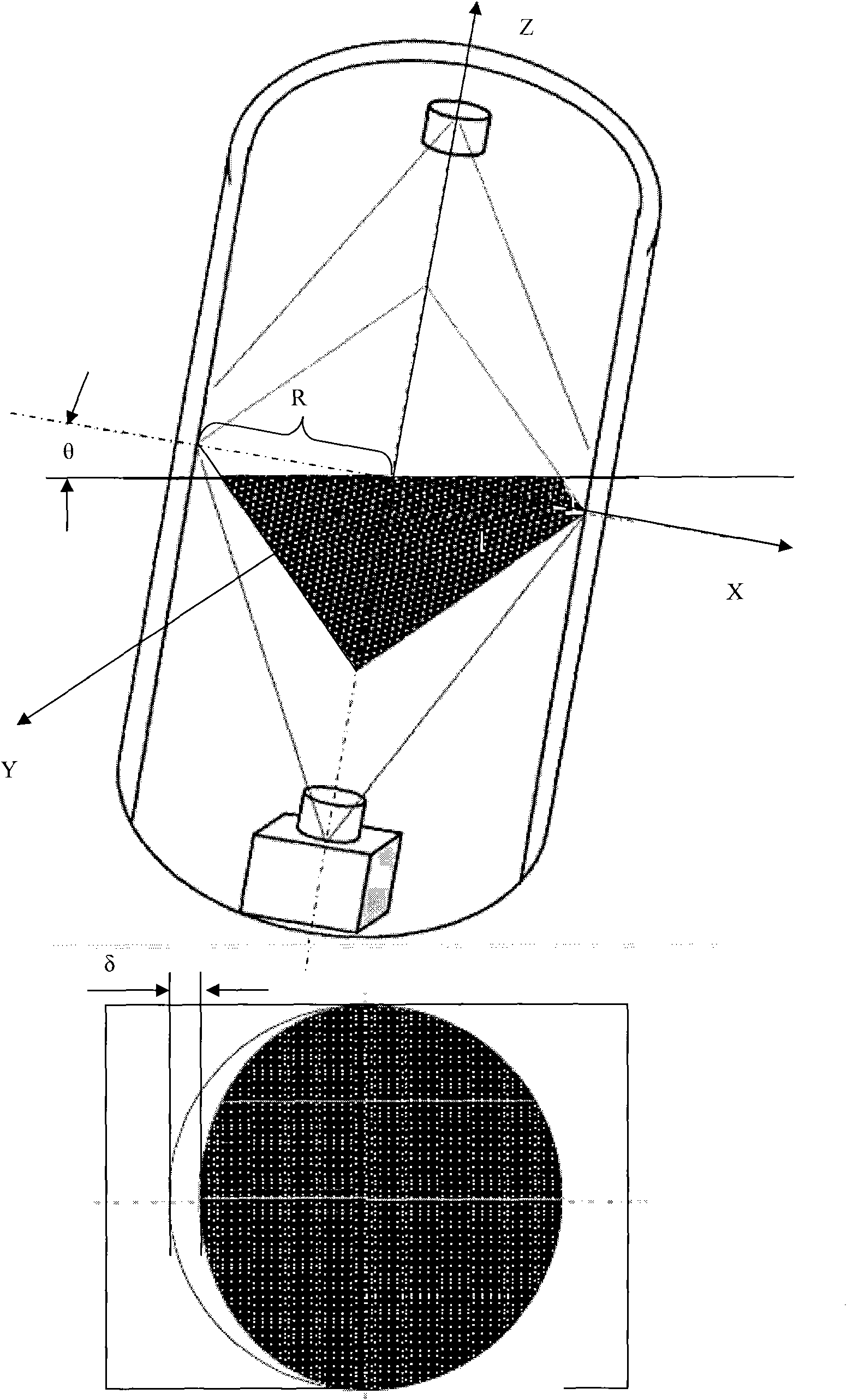 Omnibearing tilt sensor based on machine vision