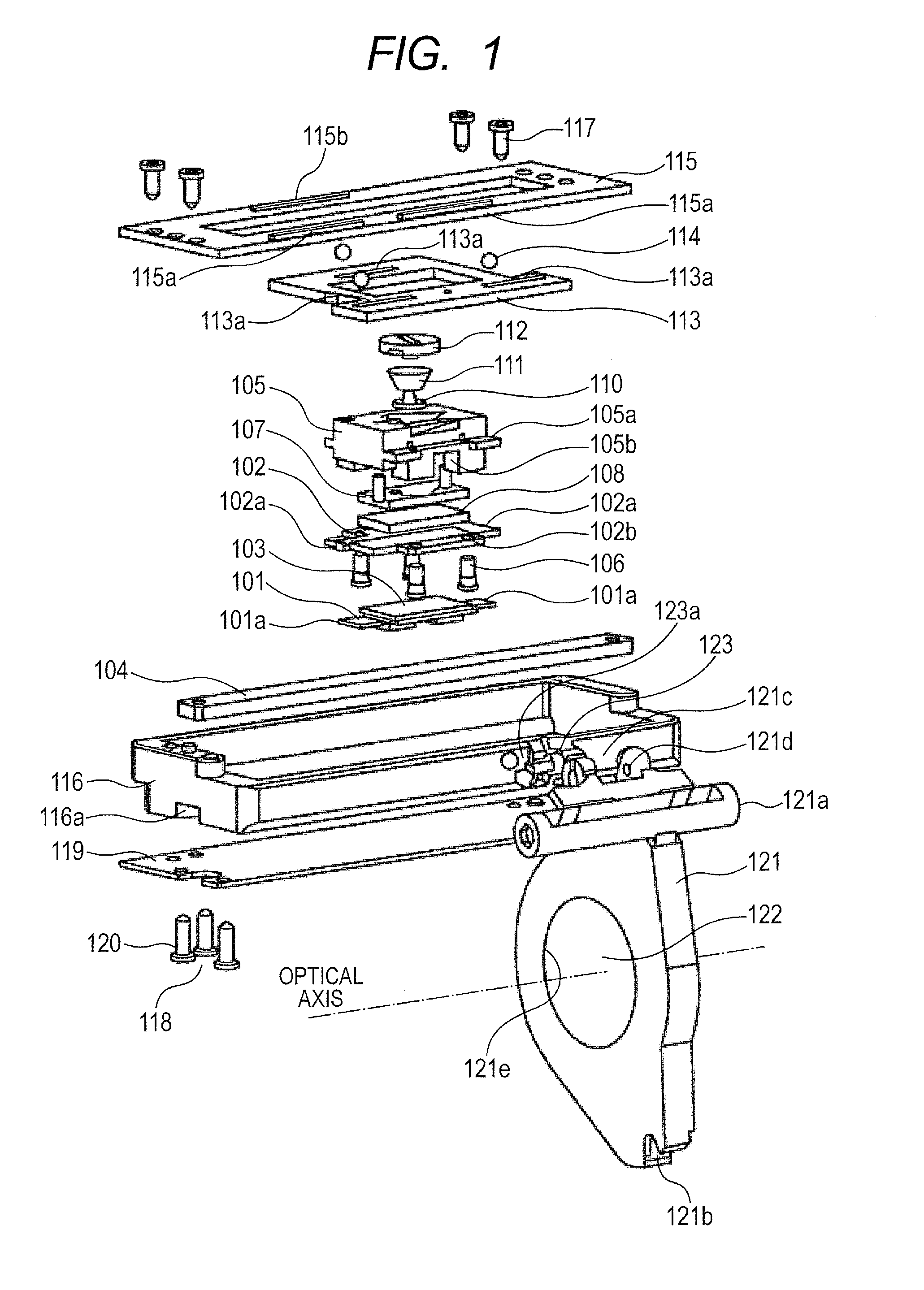 Linear ultrasonic motor and optical apparatus including the same