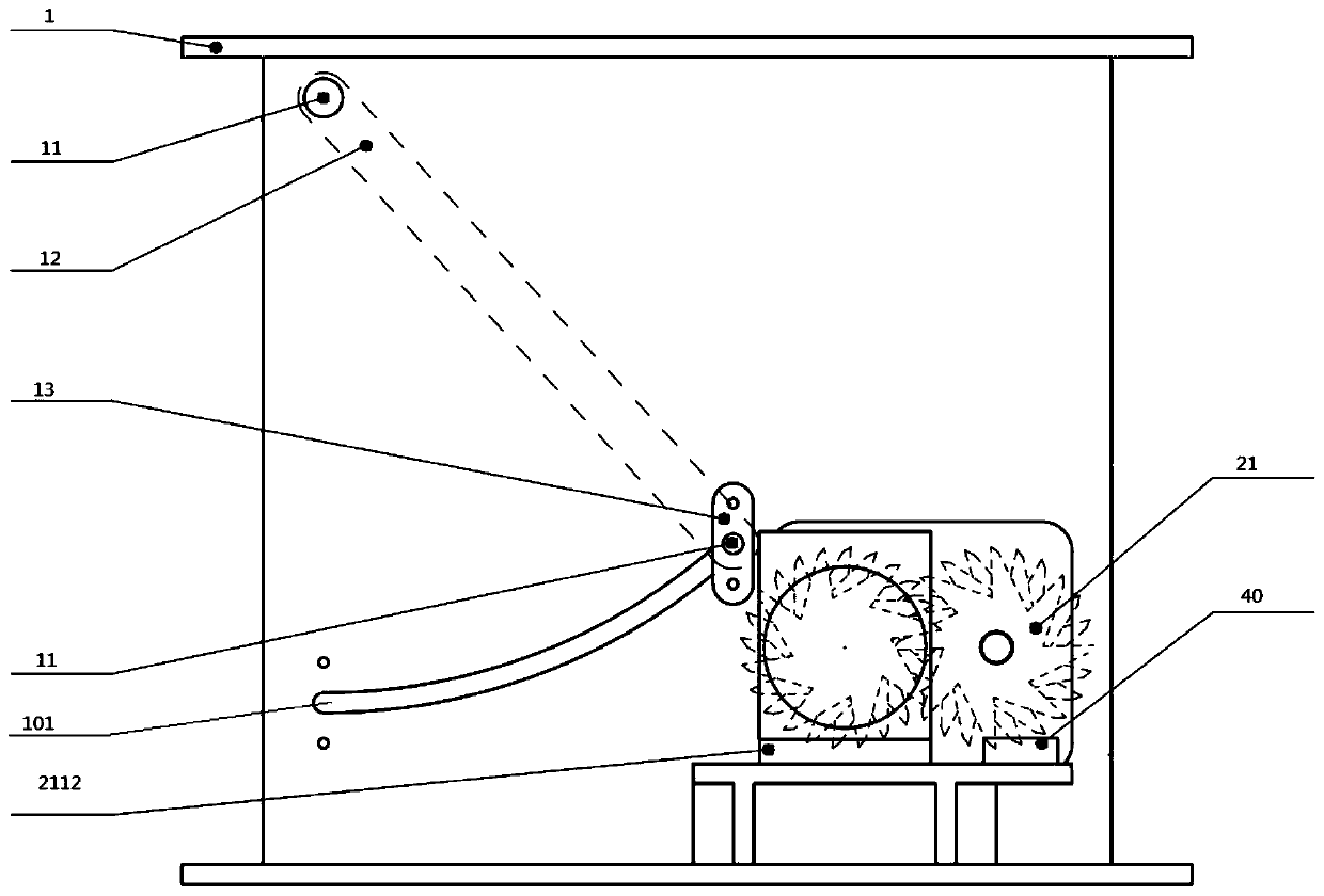 Energy-saving type crushing machine of discharging pipeline of cement bunker