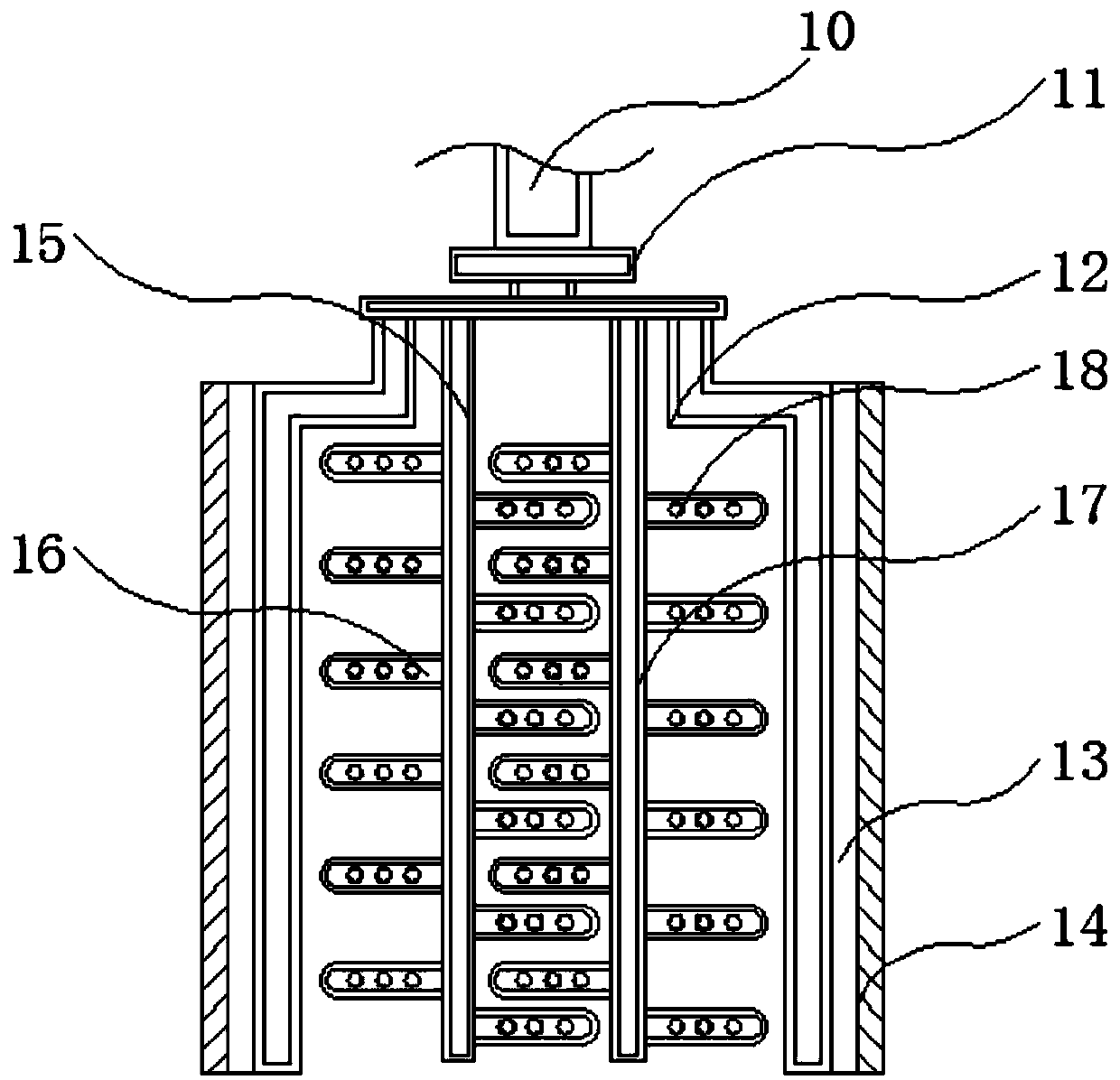 Constant temperature heating paper pulp tank with automatic stirring and dosing function