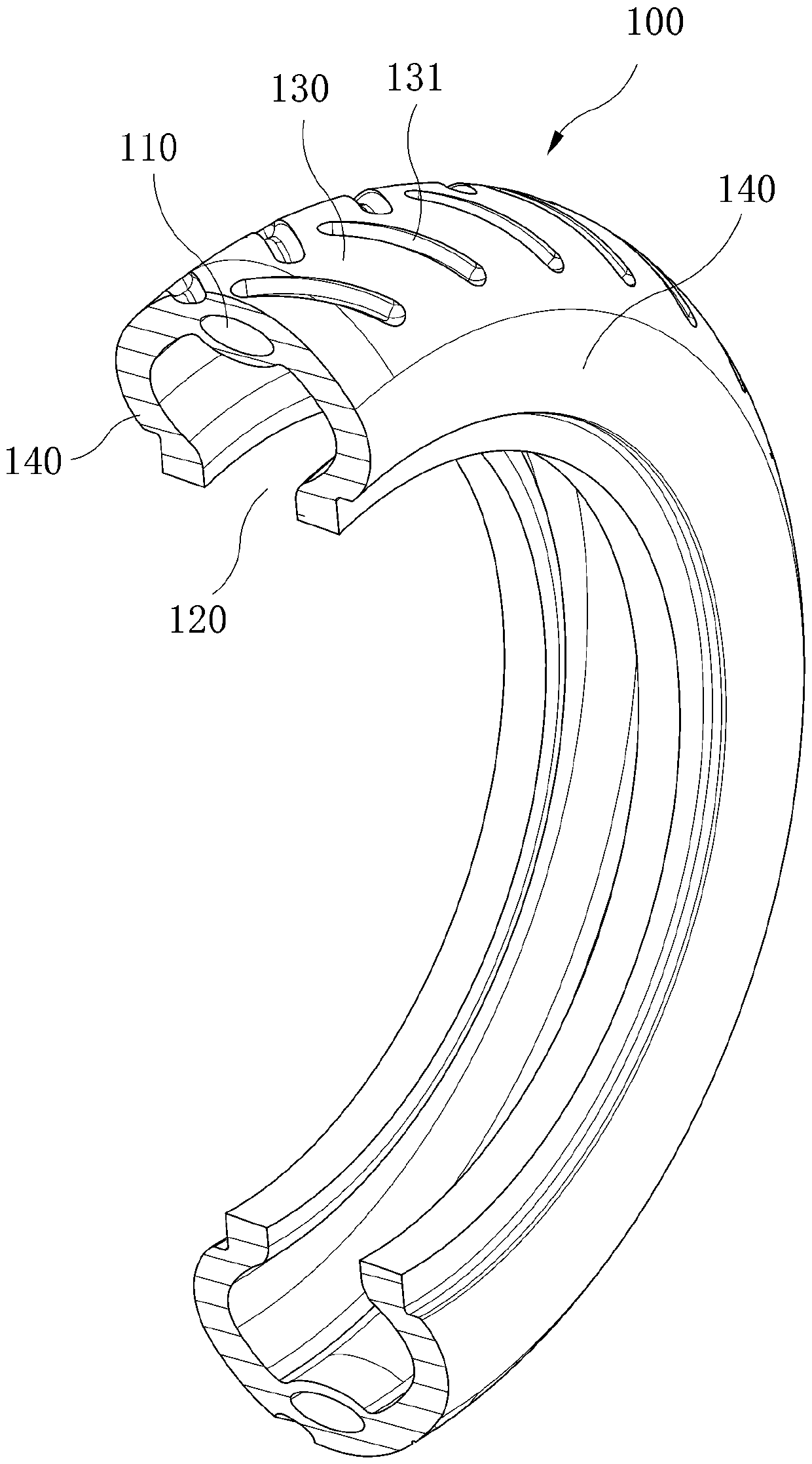 Hollow composite tire structure