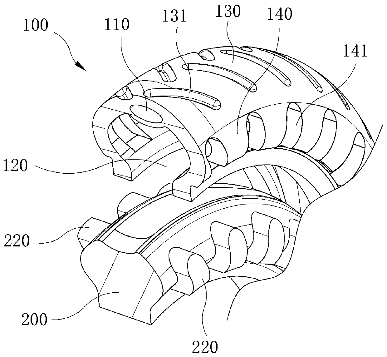 Hollow composite tire structure