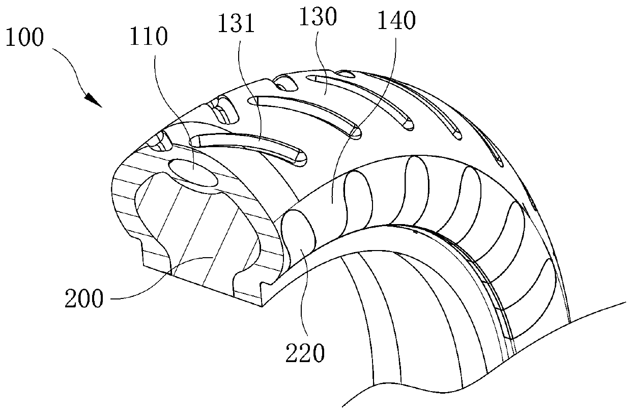 Hollow composite tire structure