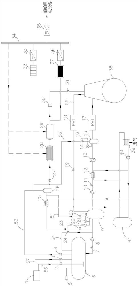 Ship liquid ammonia supply system and ammonia fuel power ship