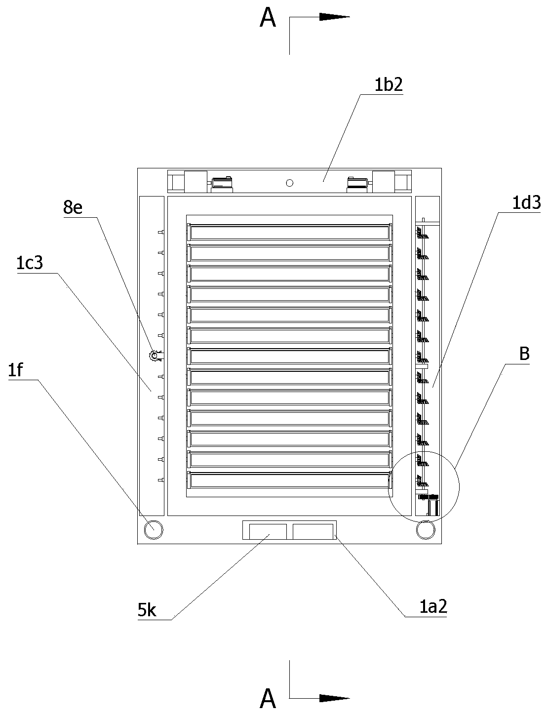 Curtain wall glass frame structure with building curtain wall ventilation function