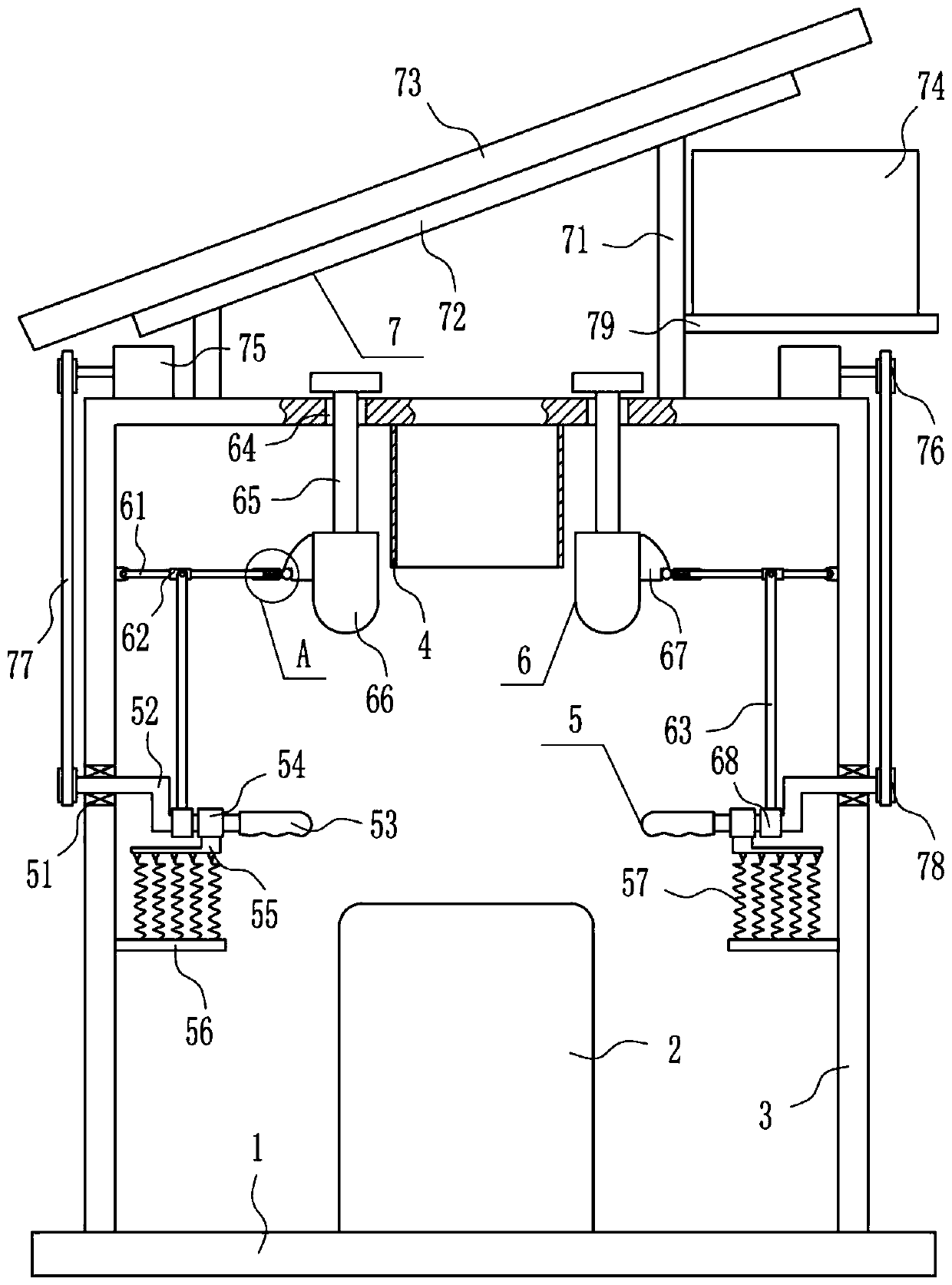 An exercise device with back-beating function for parks