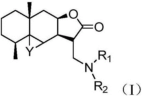 Alantolactone derivative and salts thereof