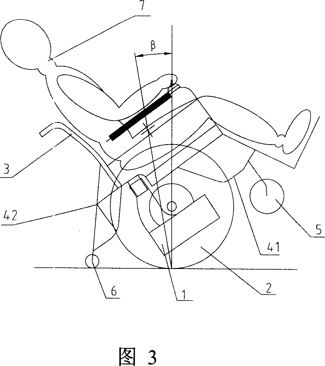 Self-balanced electrical driving wheel chair with wheels for guarding against up face aback