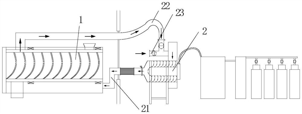 Tea leaf stir-frying fixation equipment