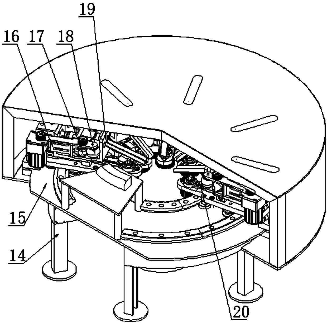 Full-automatic bicycle baffle plate punching device