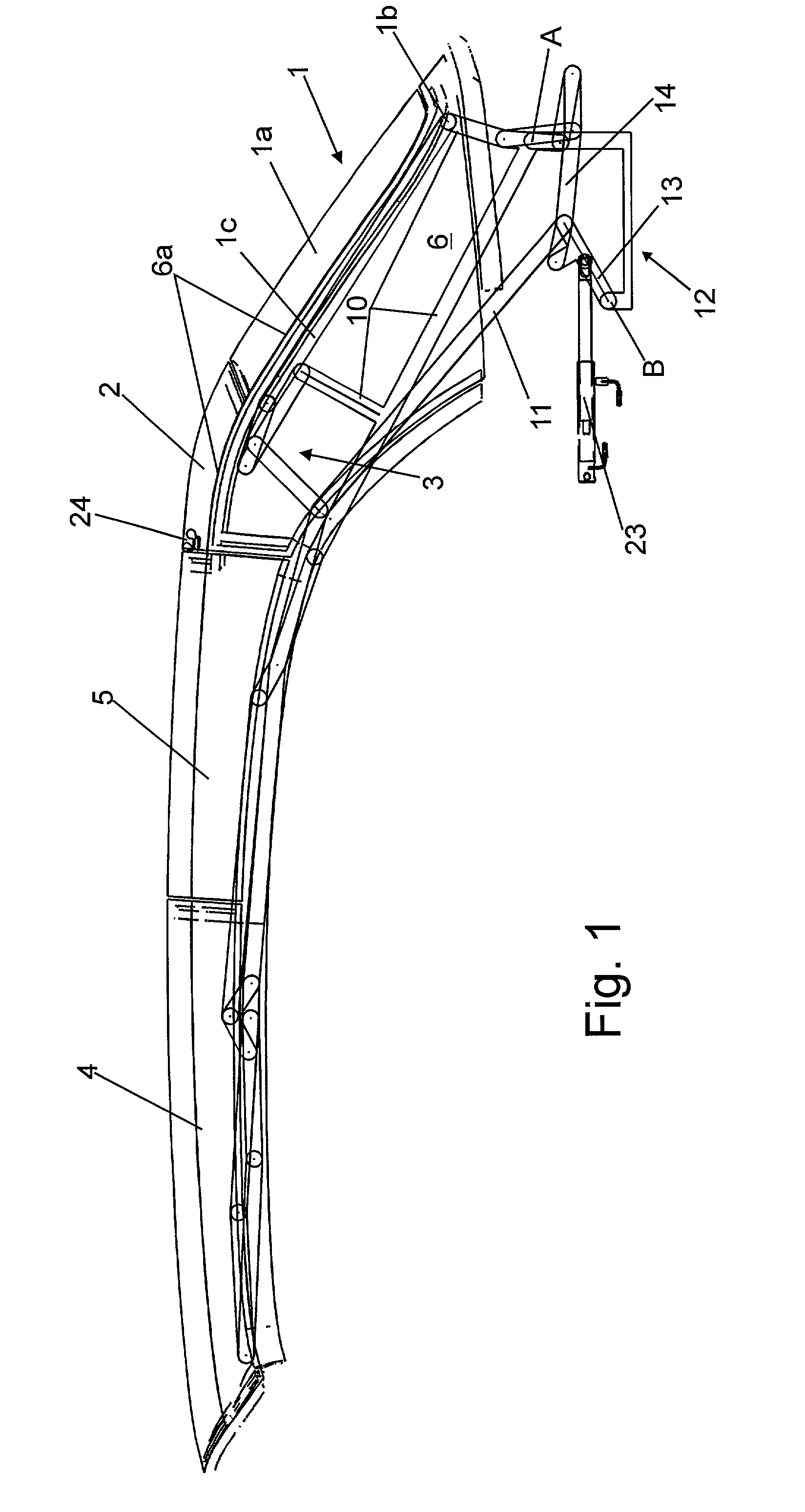 Retractable top with rear-window control