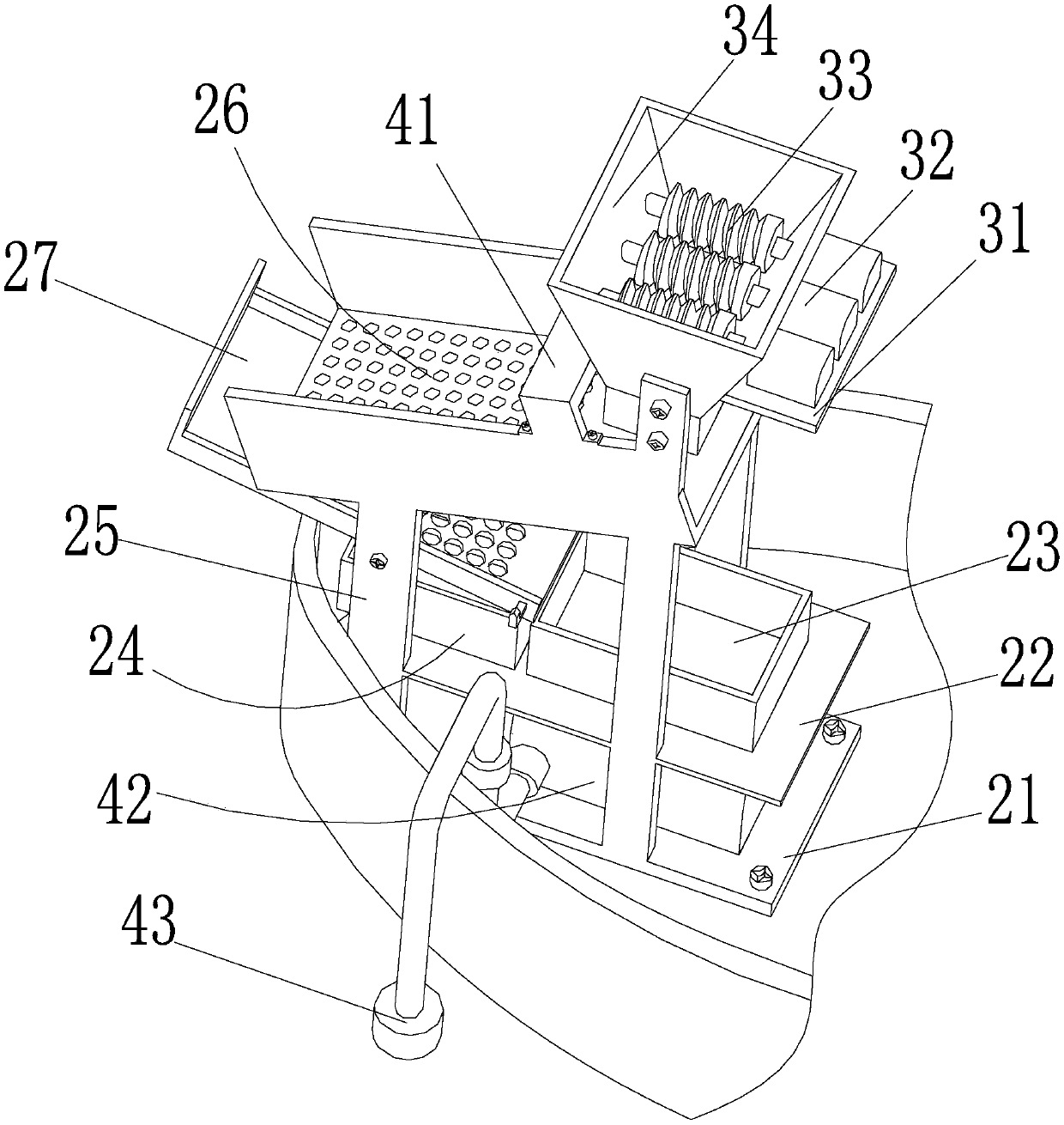 A kind of Gorgon fruit automatic threshing and picking ship