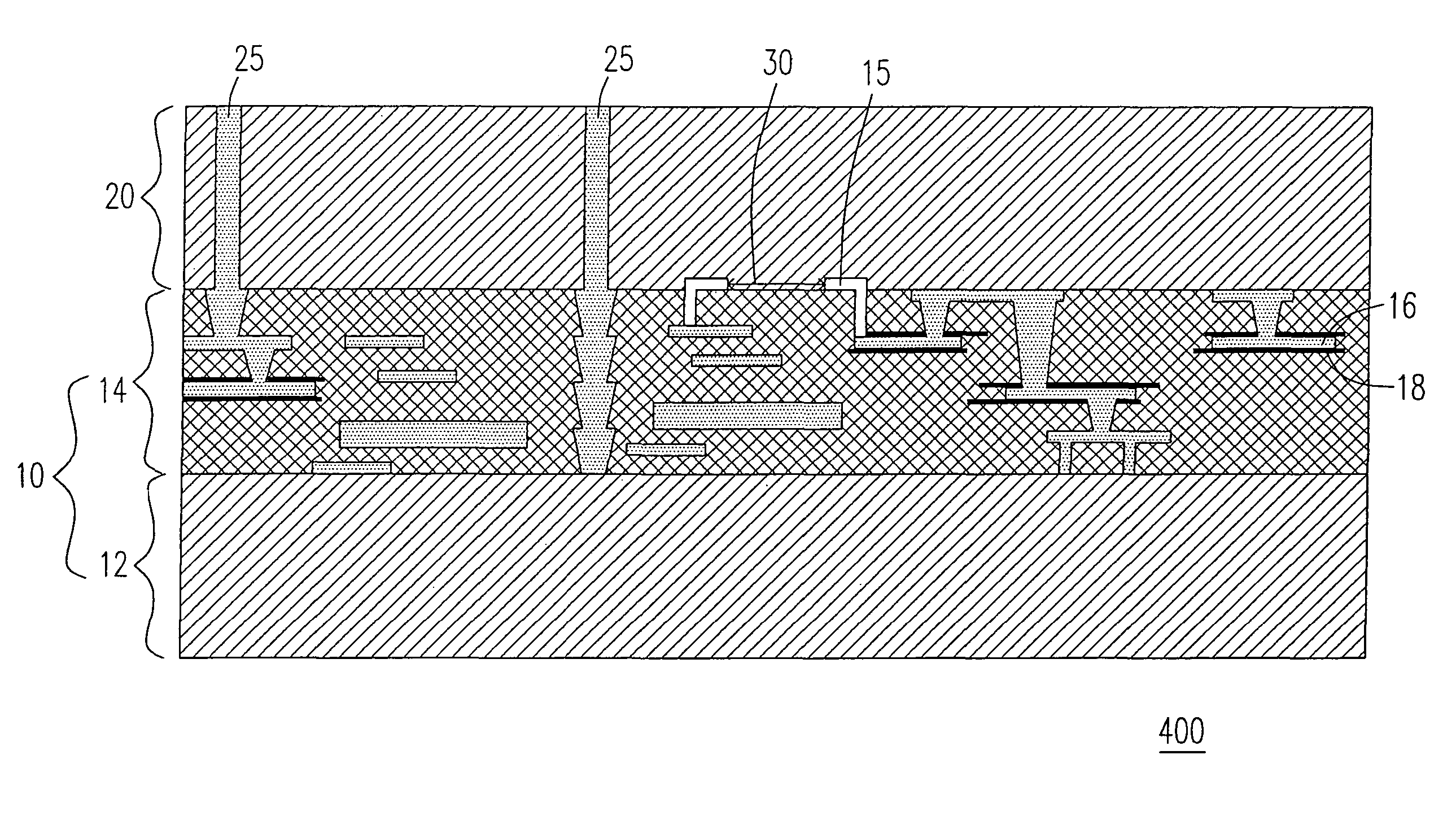 Wafer-to-wafer stack with supporting pedestal