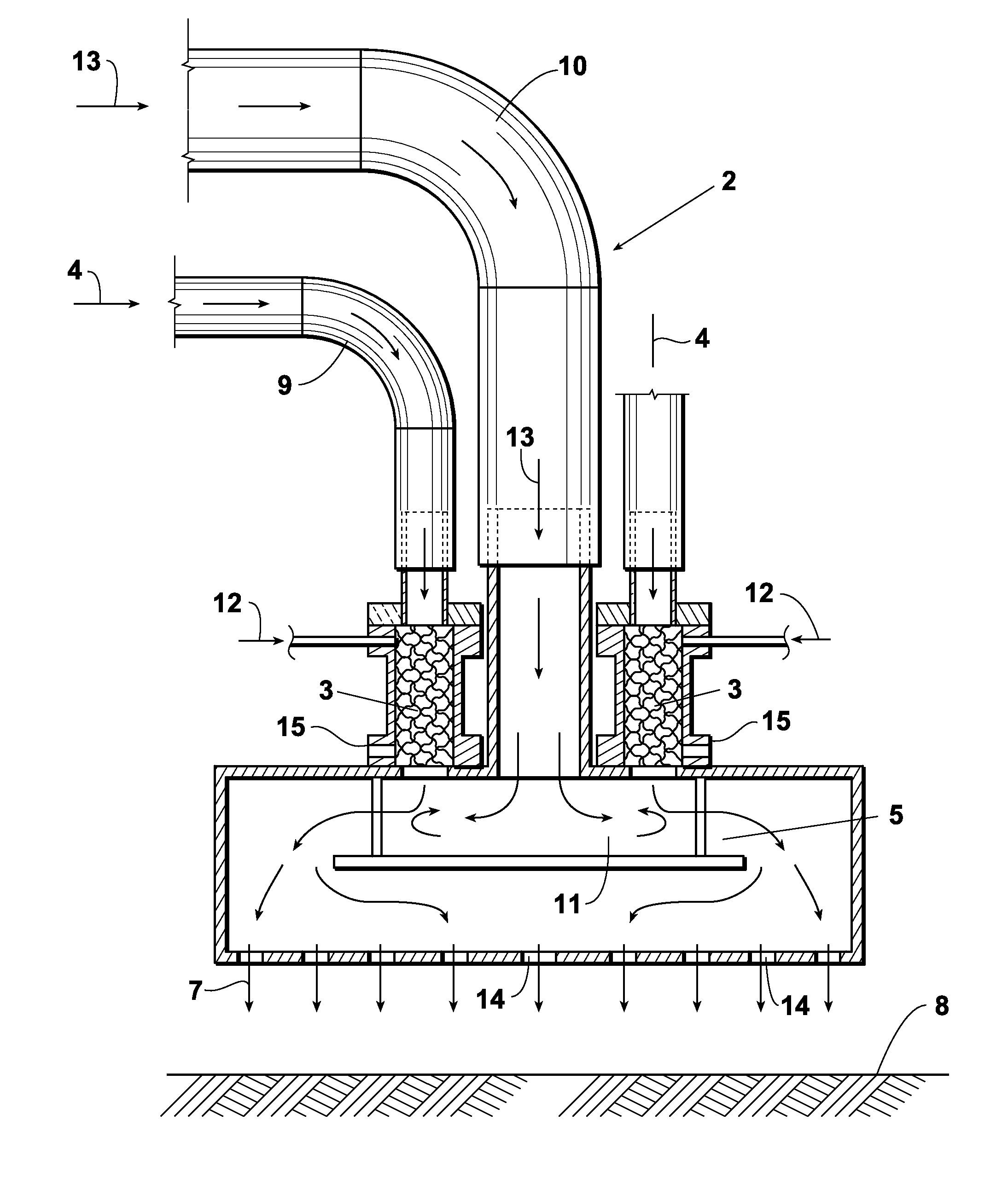 Engine Exhaust-Driven Heating Device for Use in Portable Surface Drying Equipment