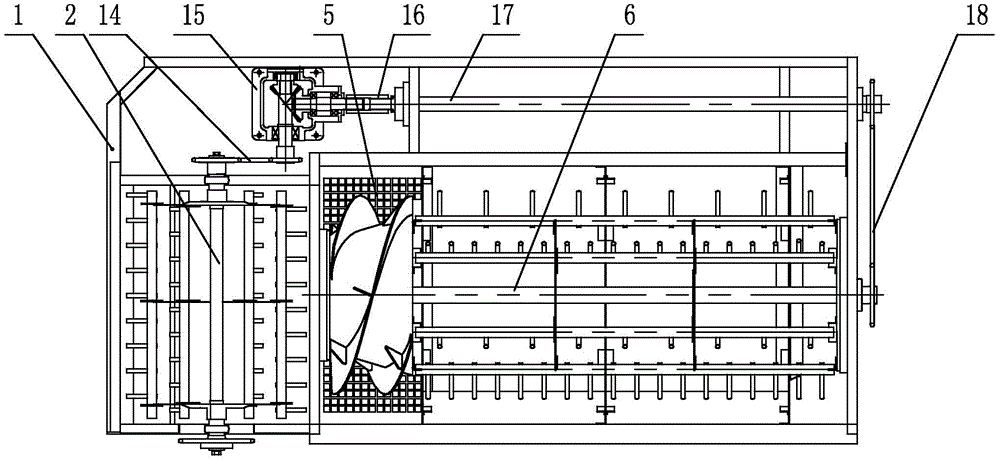 A threshing device for full-feed combine harvesting