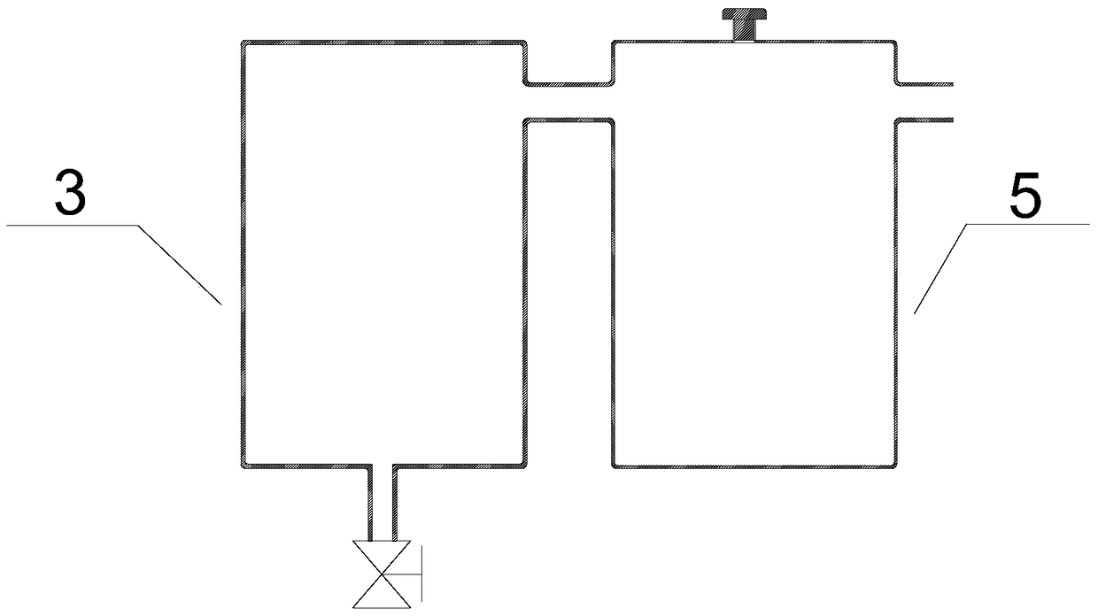 A V-cone flowmeter vertical installation structure