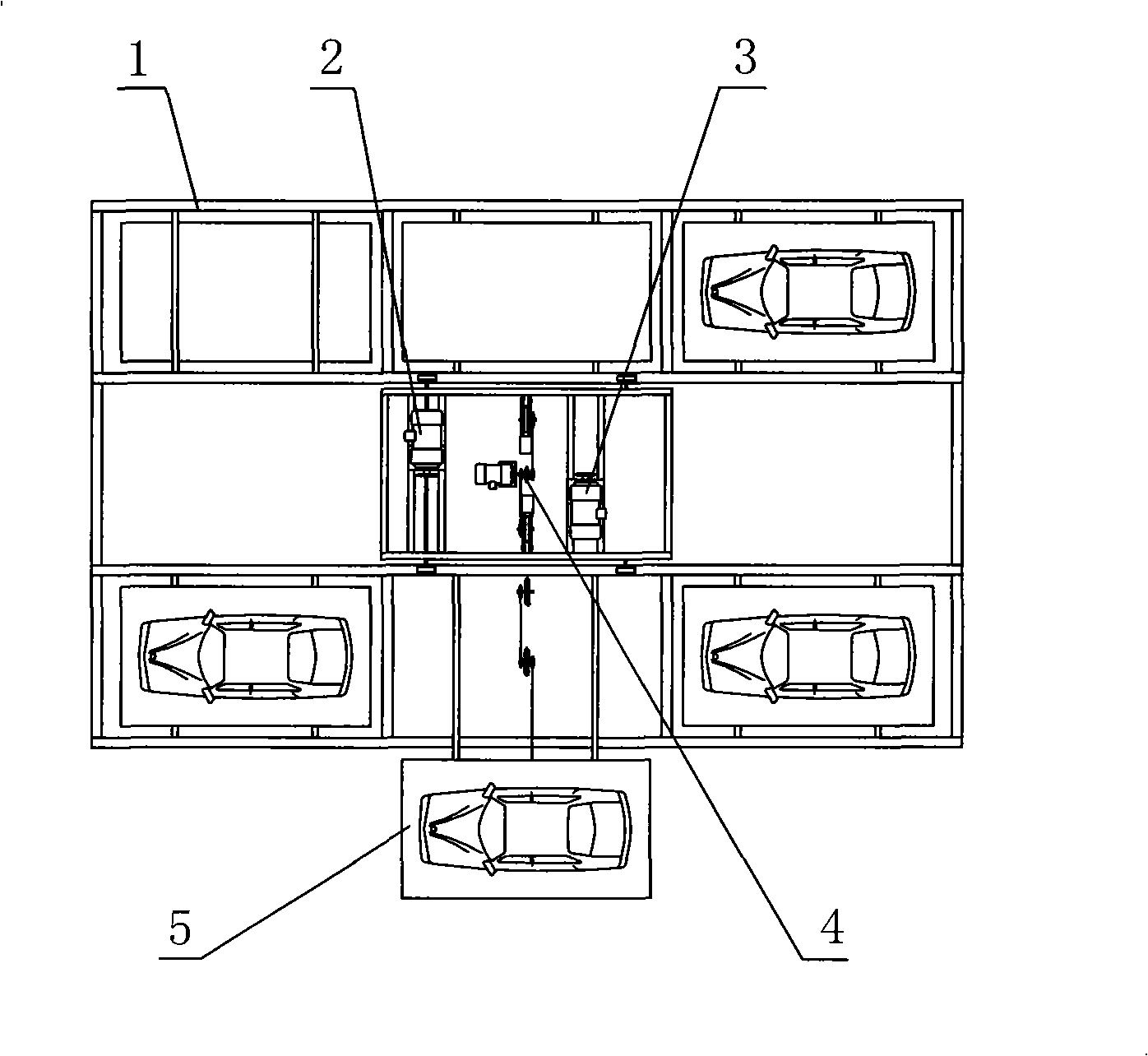 Transversely-moving automatic entrance and exit type solid garage