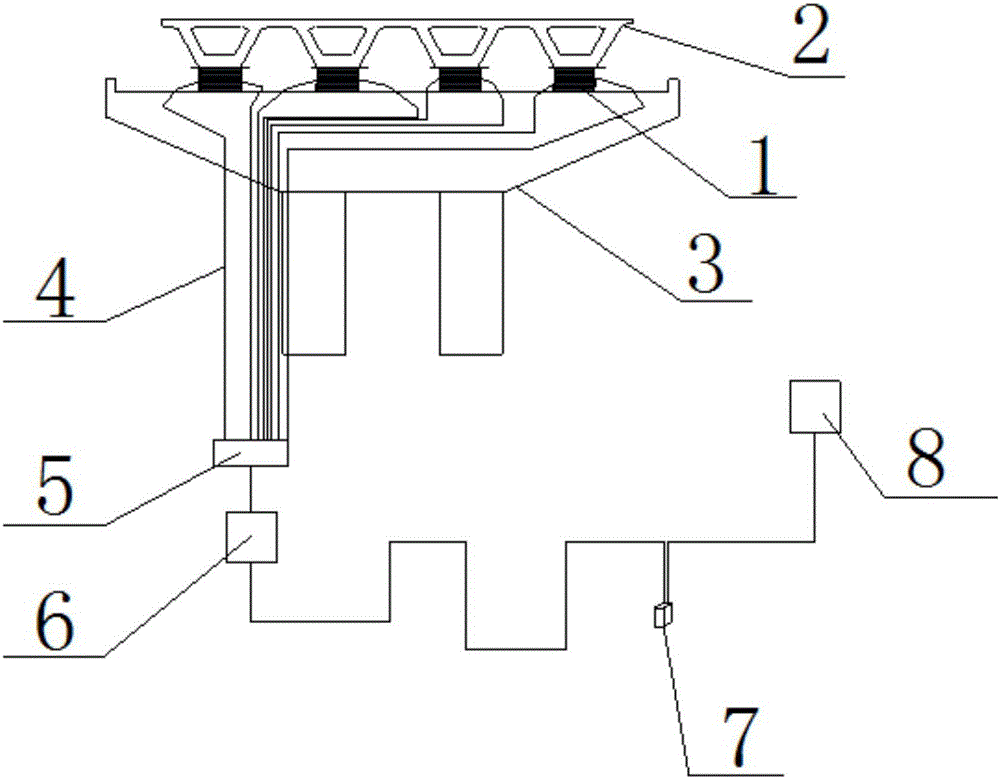 Rubber bearing structure based on piezoelectric effect and power generating system thereof