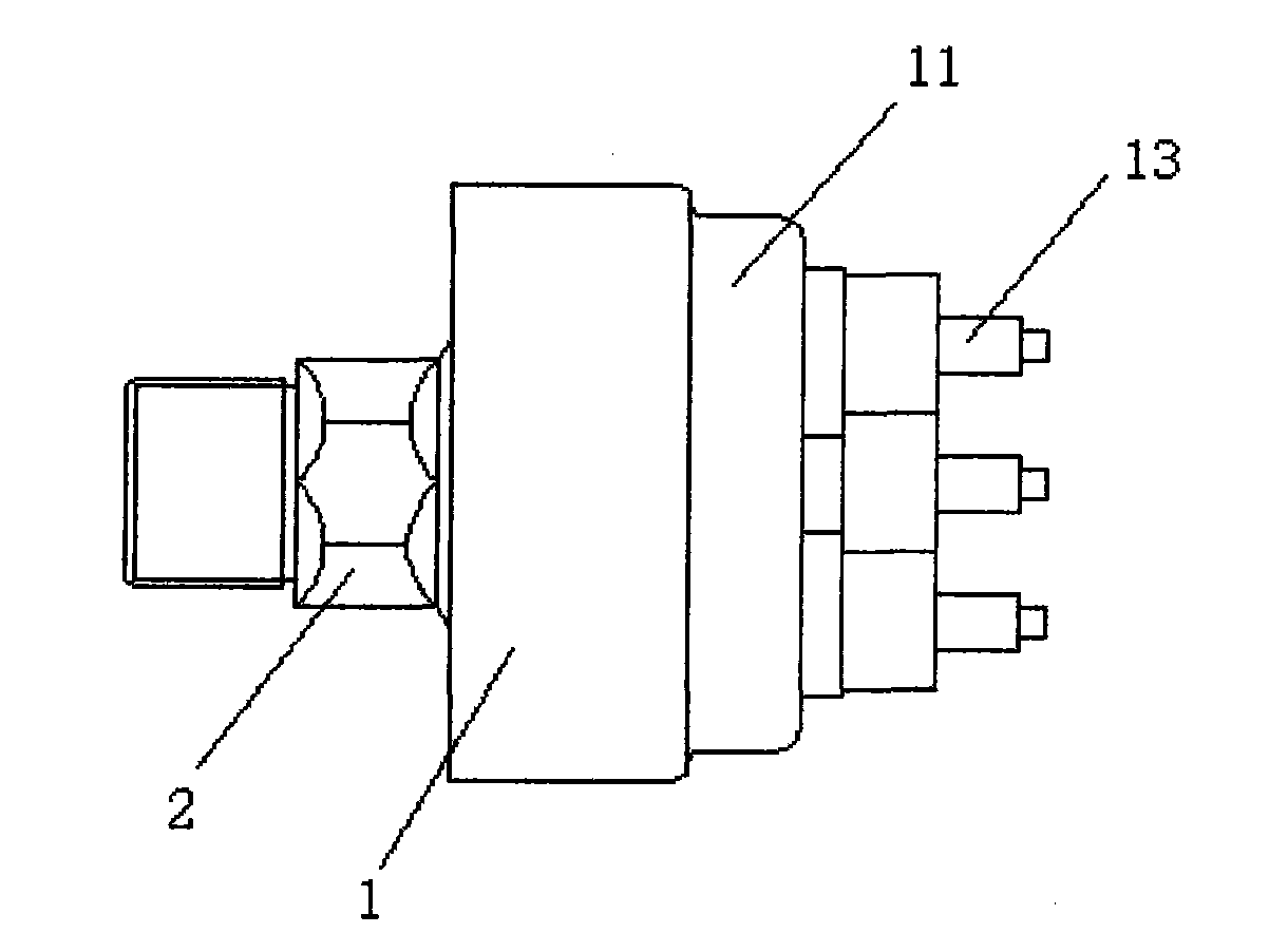 Oil pressure warning sensor for pressure sensitive capacitor