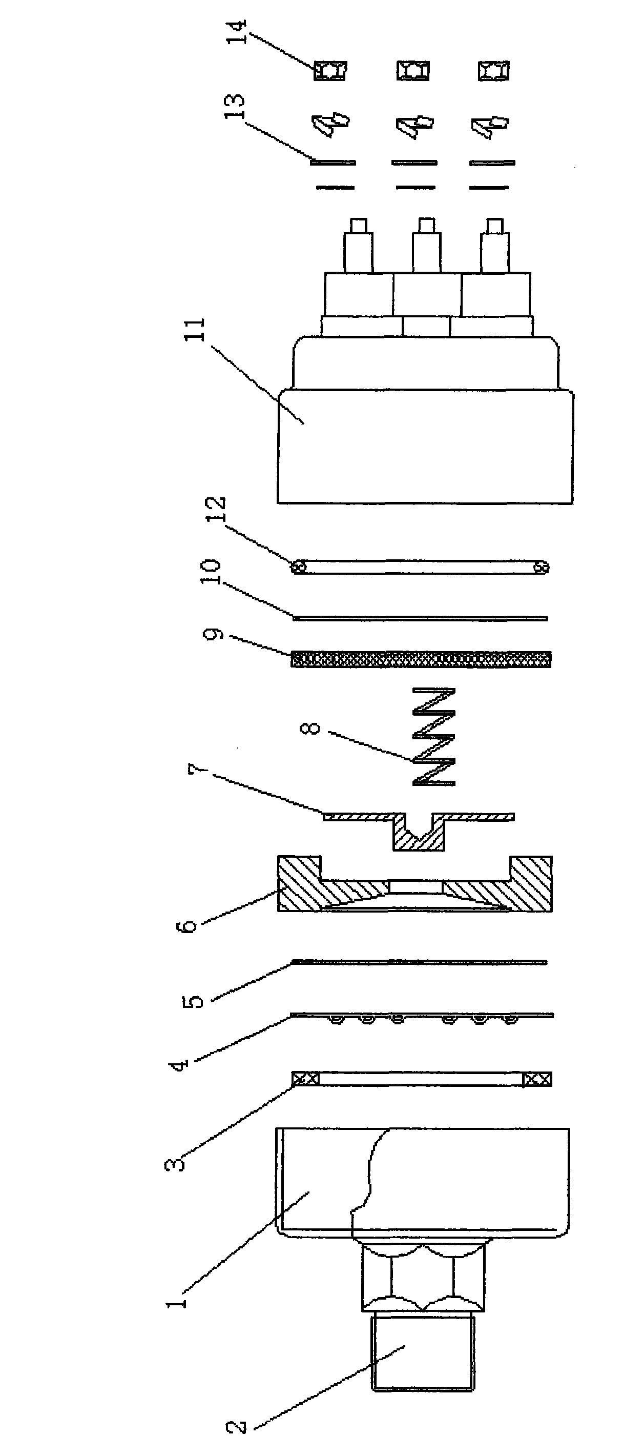 Oil pressure warning sensor for pressure sensitive capacitor