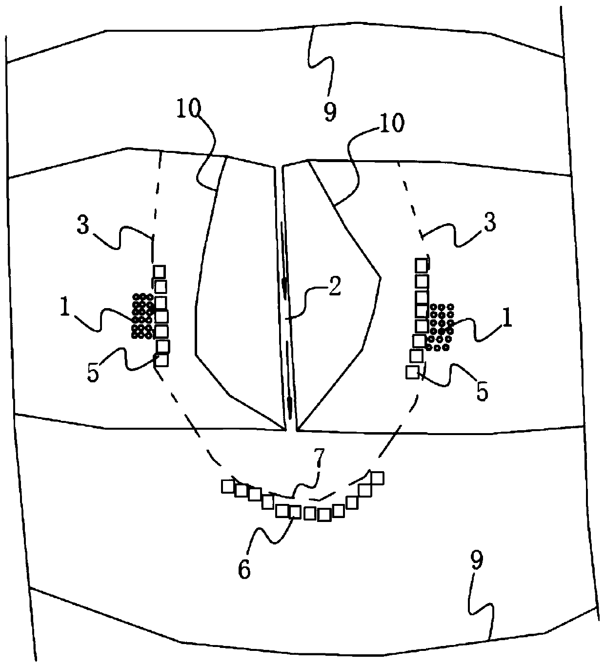 Structure and method for controlling dam break flood peak flow of barrier dam