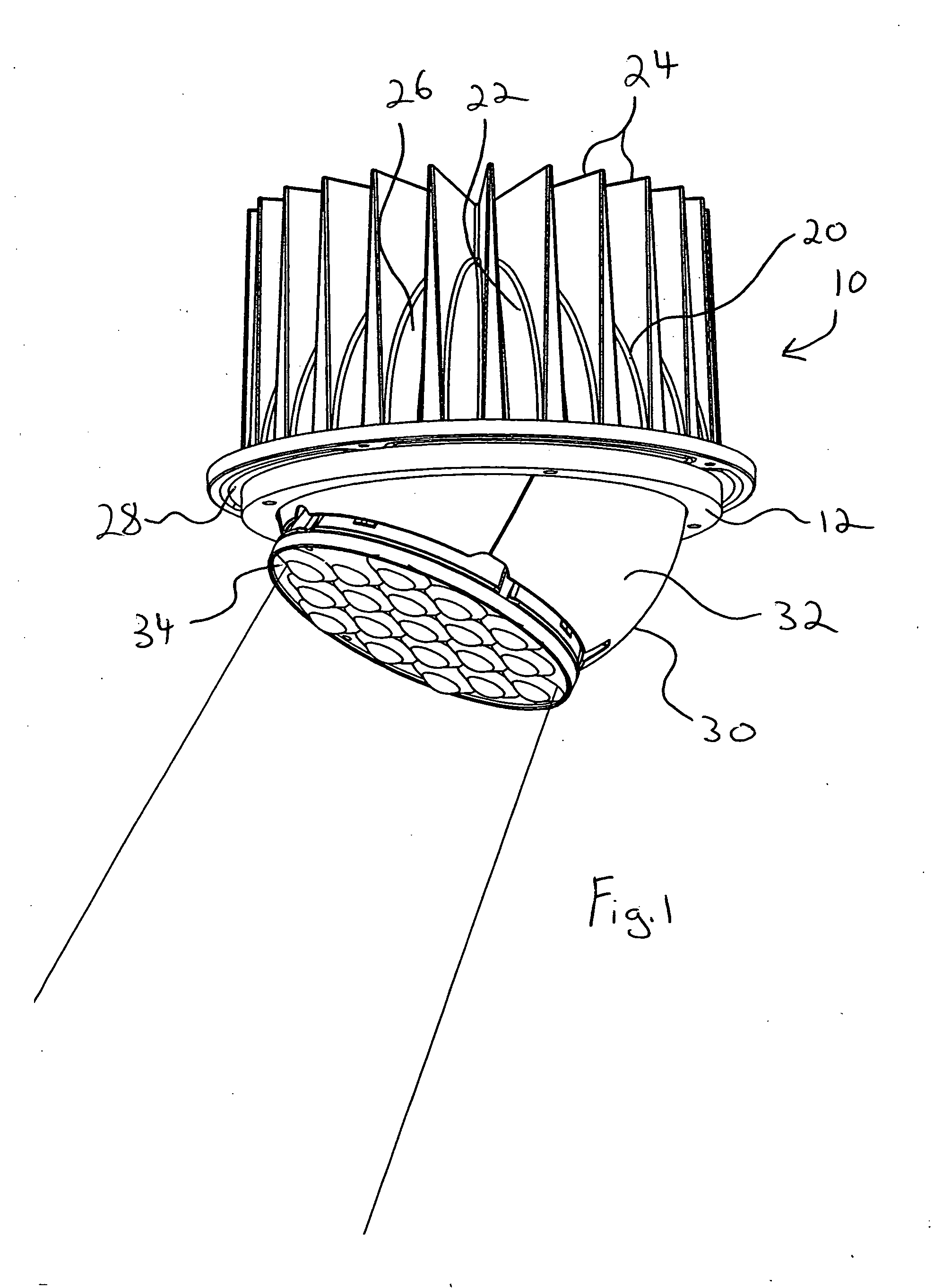 Directionally-adjustable LED spotlight