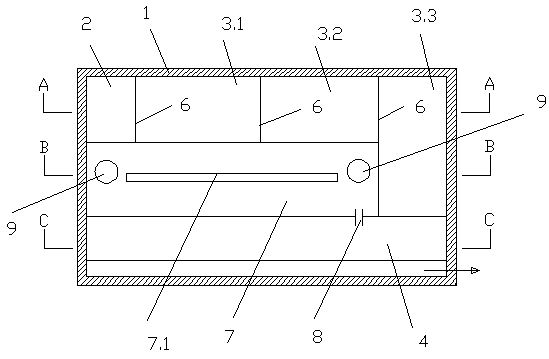 Biological multiplication sewage treatment plant lowering denitrification carbon source demand and treatment method thereof