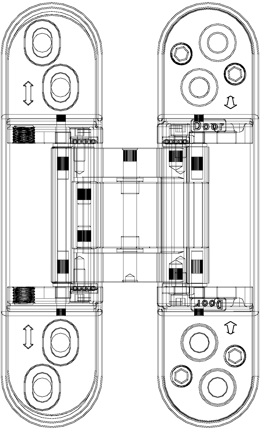 A High Stability Adjustable Hidden Silent Hinge