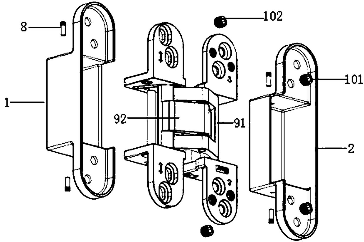 A High Stability Adjustable Hidden Silent Hinge