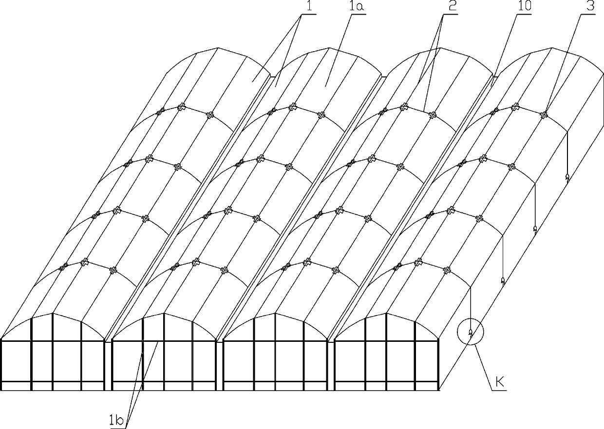 A large-span high-strength conjoined greenhouse