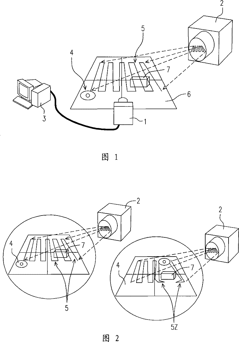 Structure light vision navigation system and method