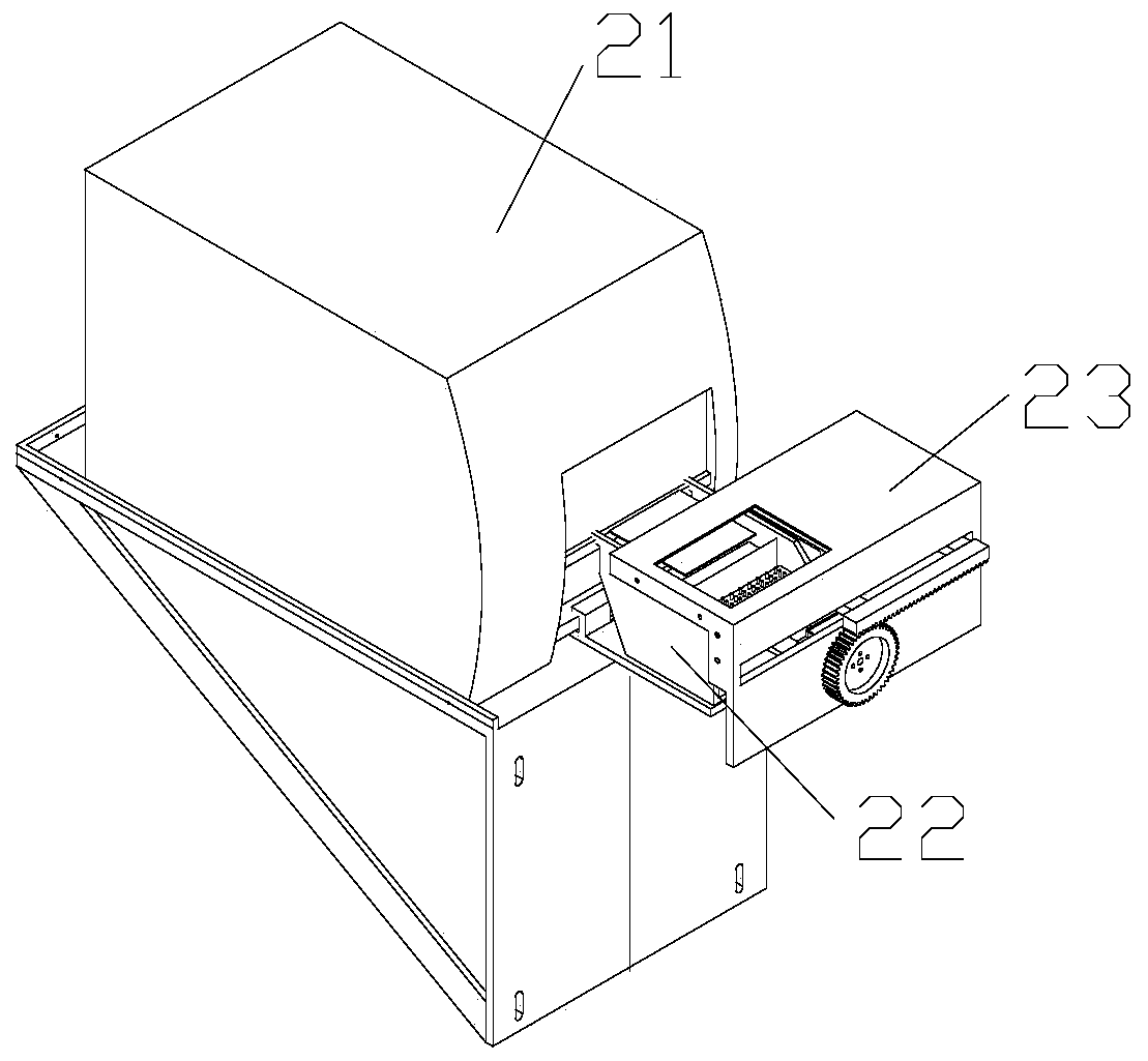 Equipment for sticking labels on panels of customized furniture