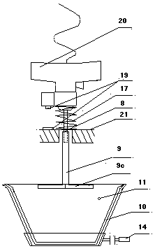 Stirring and gluing device with simple structure for double-component quick-drying glue