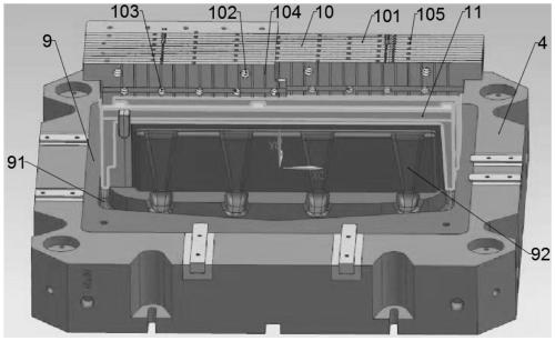 Radiator case for maglev train and casting method thereof