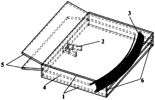 Double-layer positive feedback fan-shaped wave beam horizontal scanning antenna