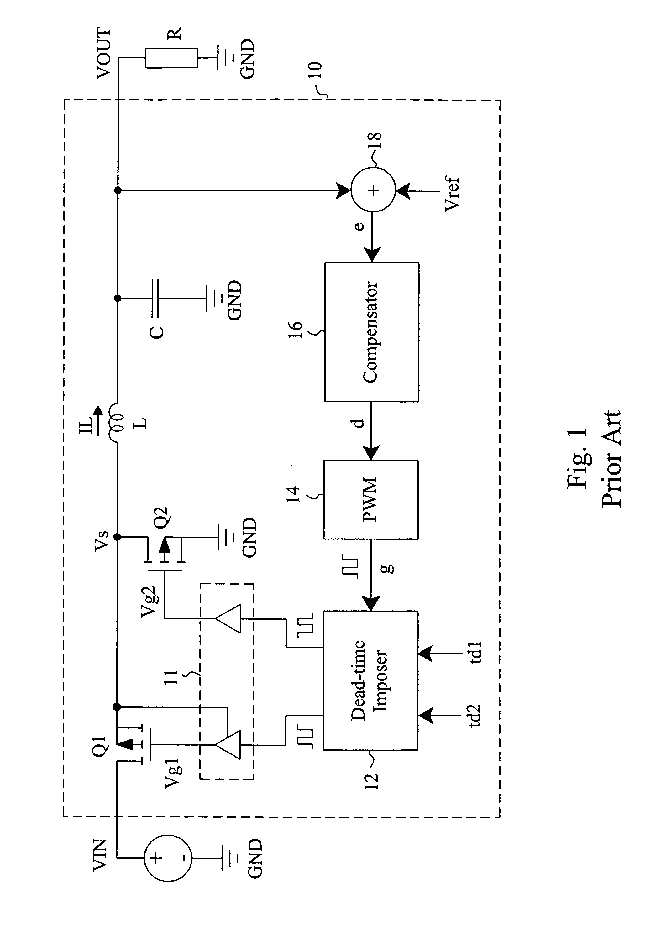 Control circuit and method for a digital synchronous switching converter