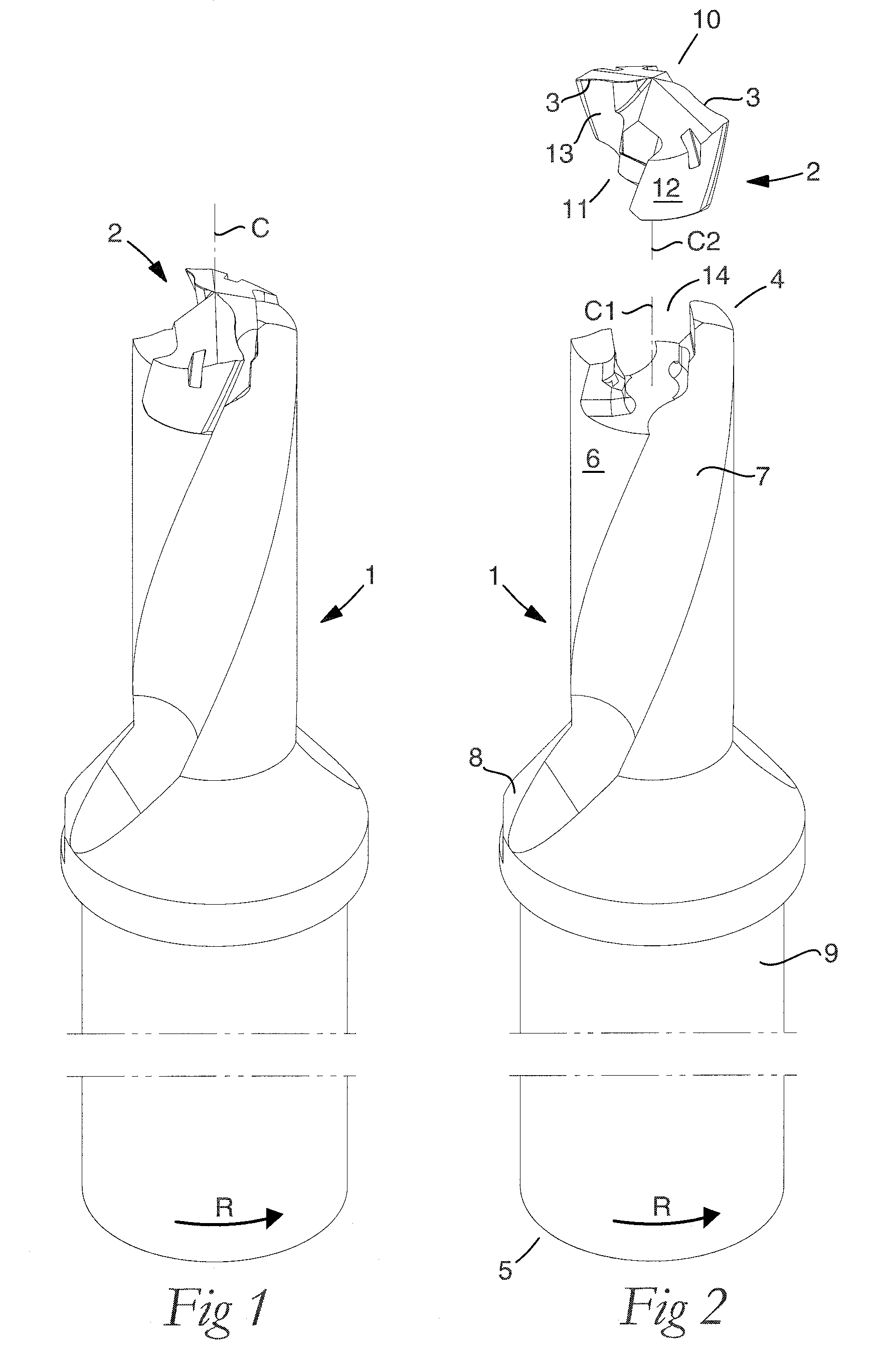 Drilling tool for chip removing machining as well as a loose top and a basic body therefor