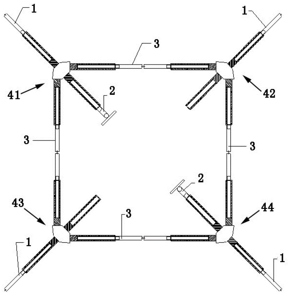 Power transmission line tower grounding device