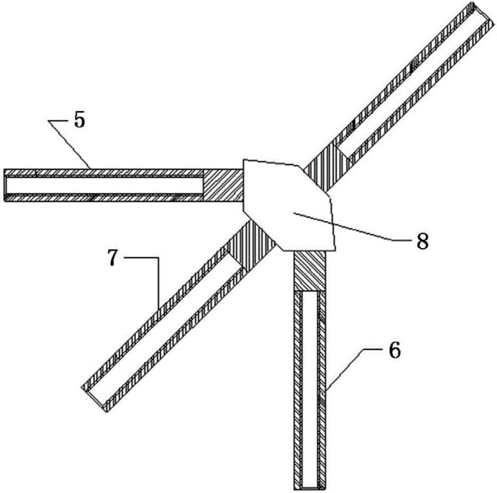 Power transmission line tower grounding device