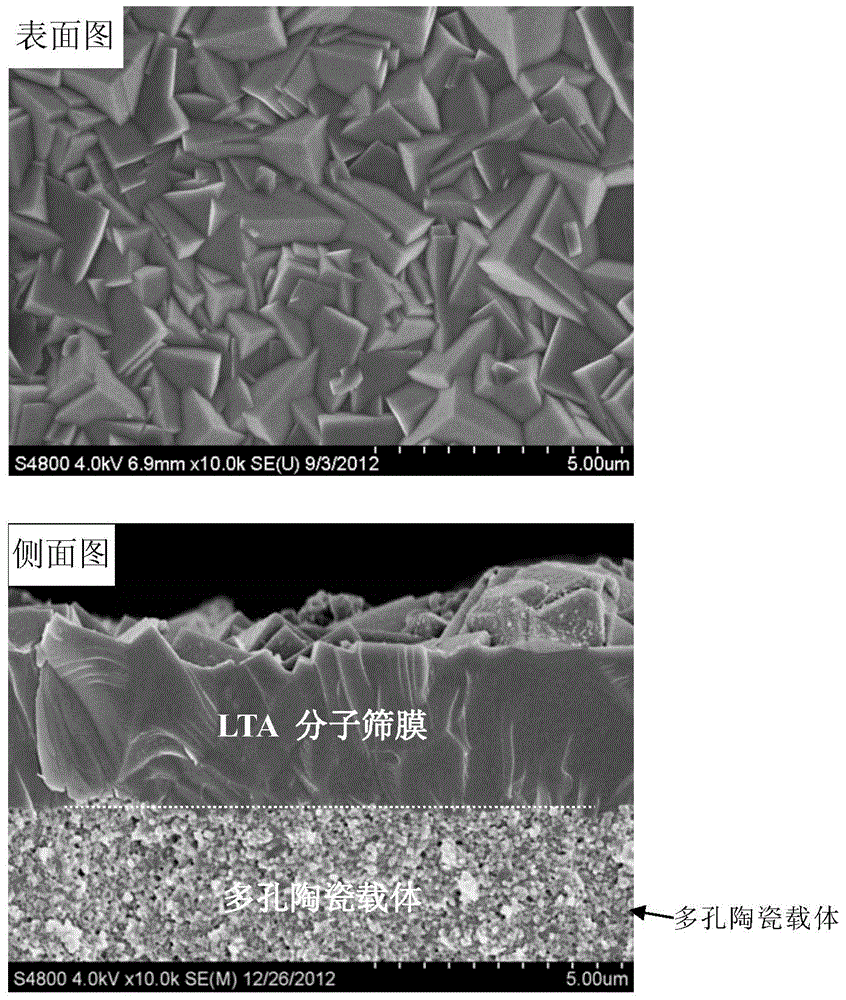 A method for preparing molecular sieve membranes by simulating functional modification of biological protein dopamine