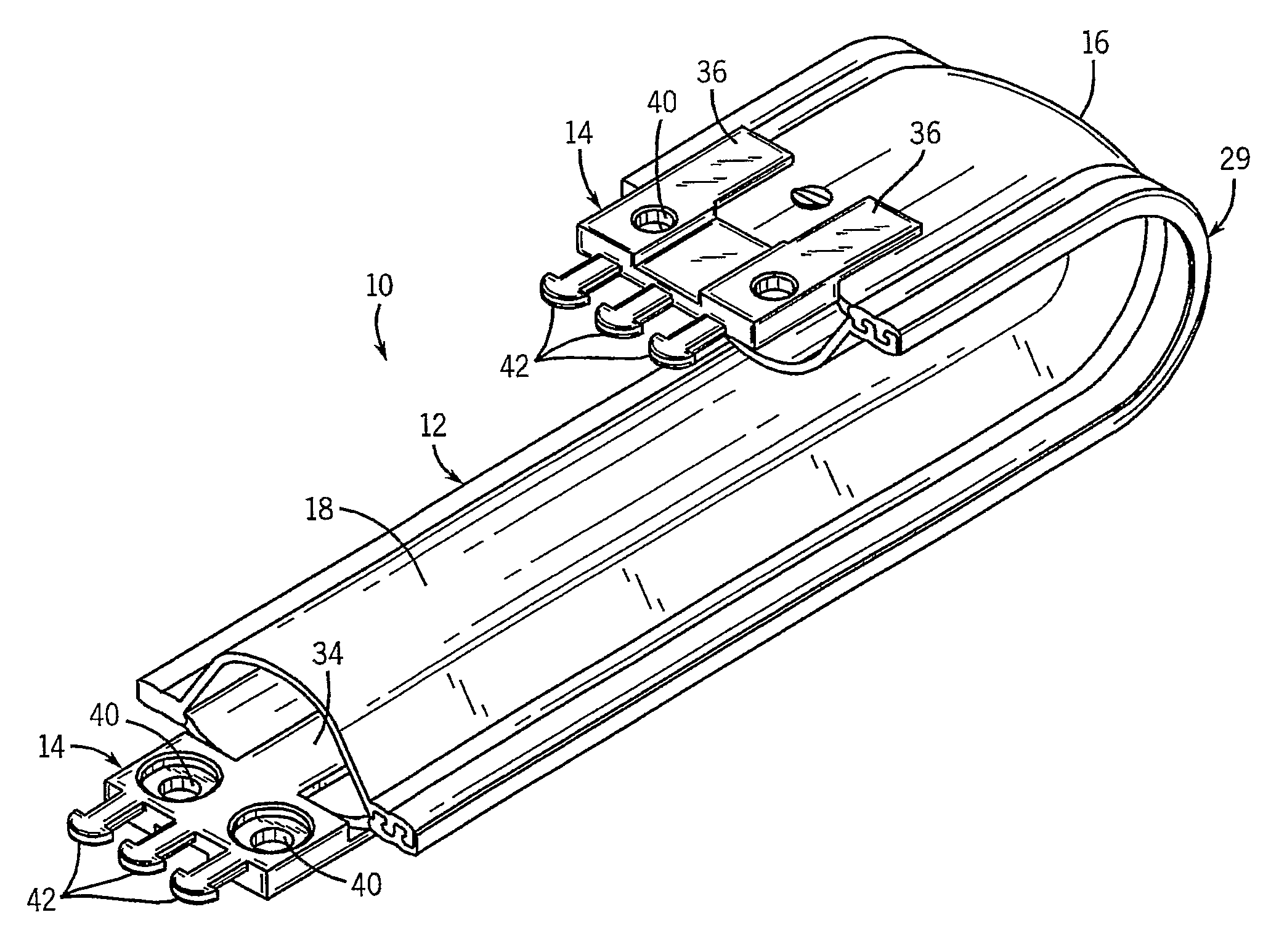 Monolithic enclosed cable carrier