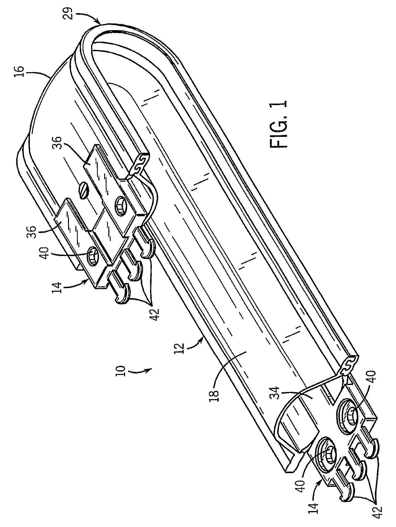 Monolithic enclosed cable carrier