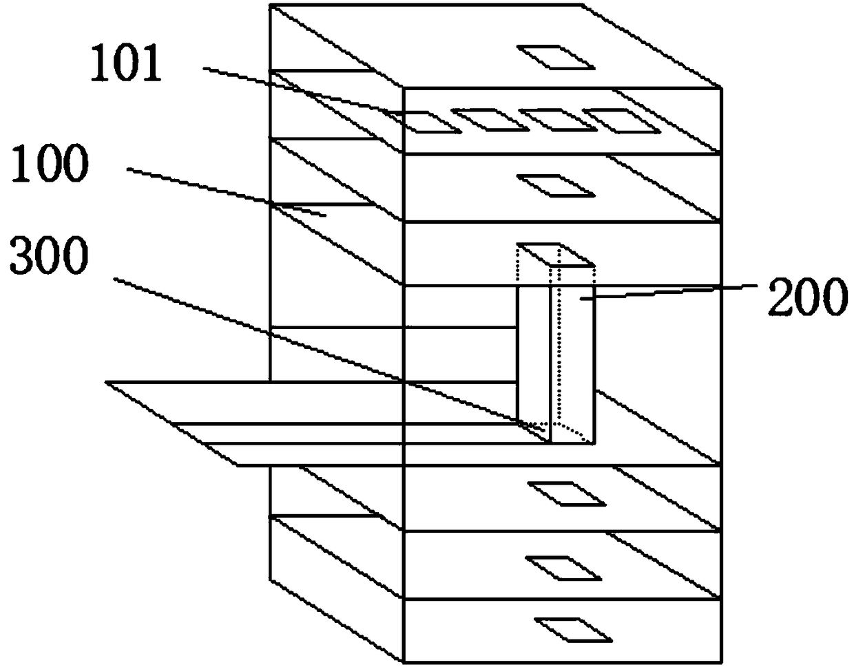 Three-dimensional logistics storage turnover system