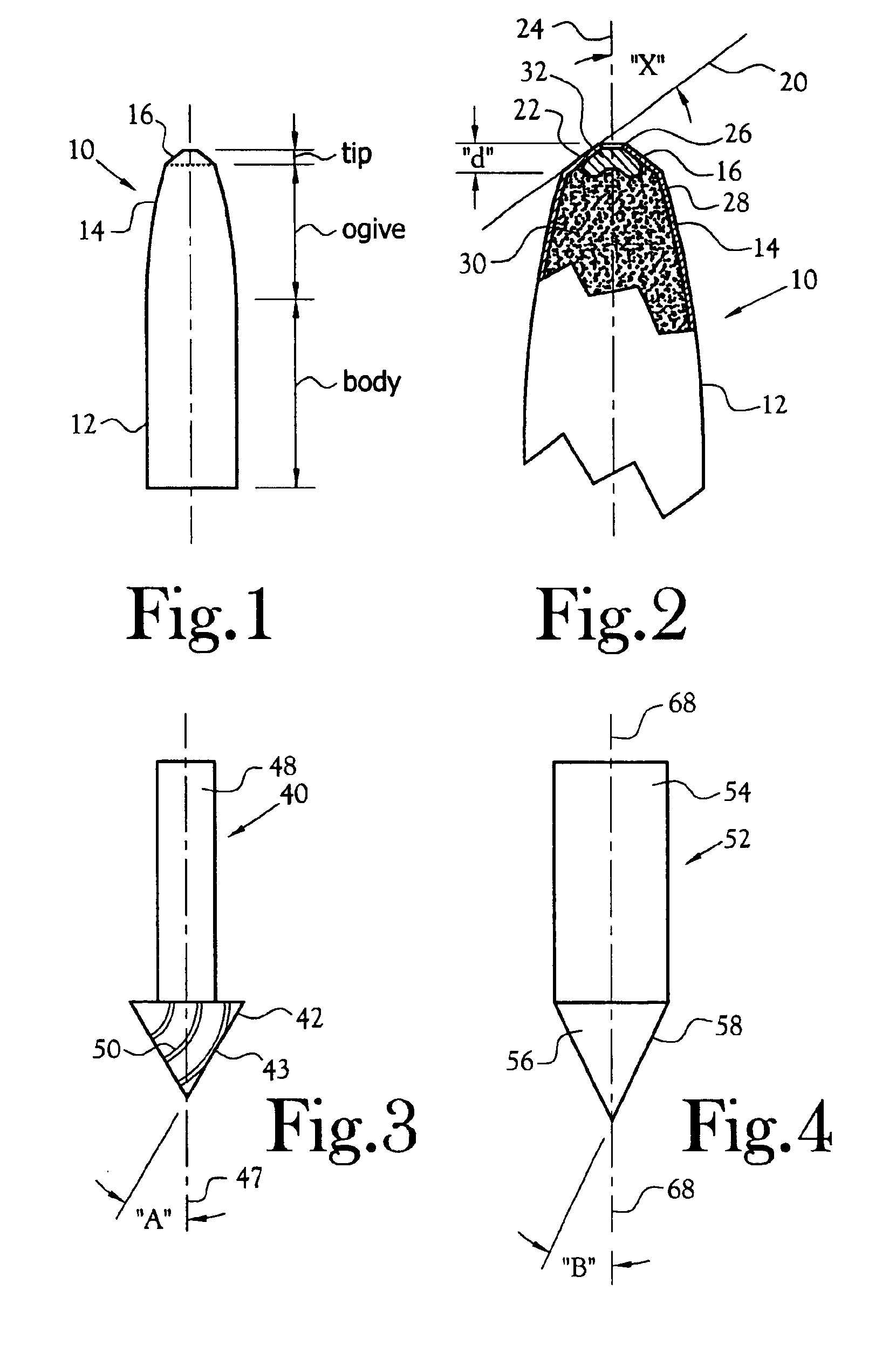 Ammunition projectile having enhanced aerodynamic profile