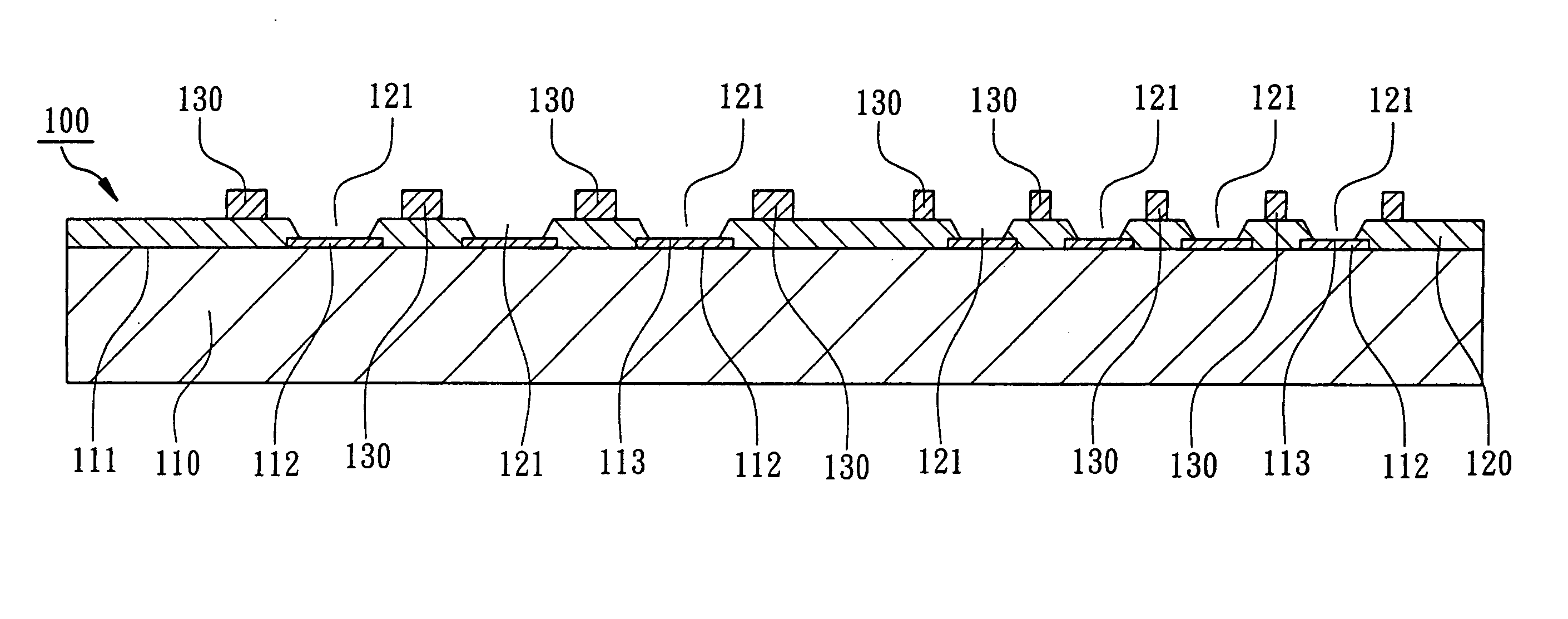 Substrate with mesh