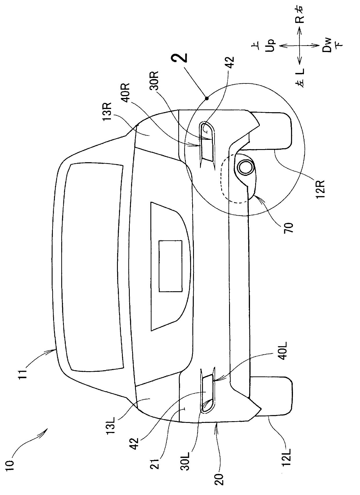 Rear structure of vehicle