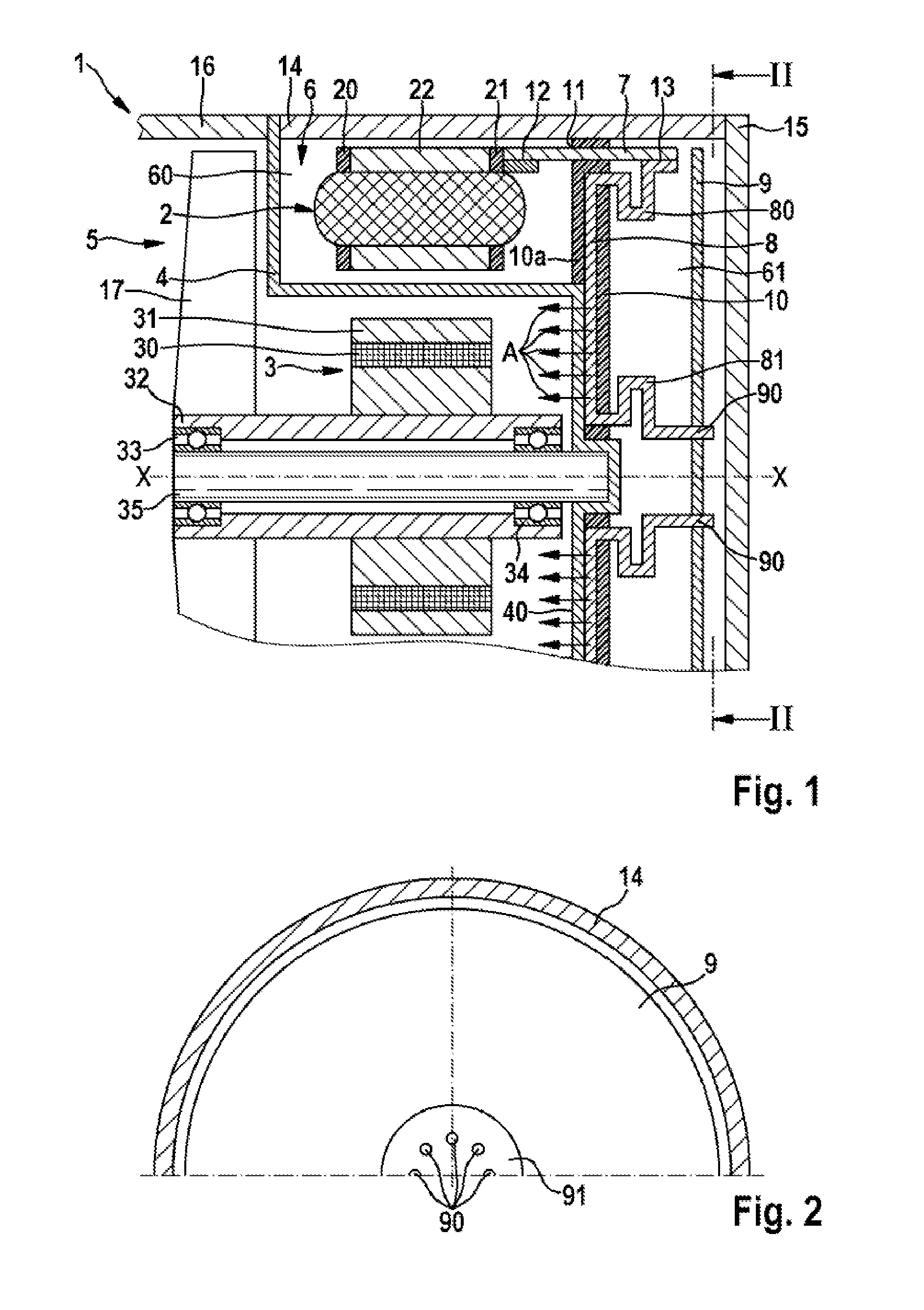 Electric machine with improved heat management